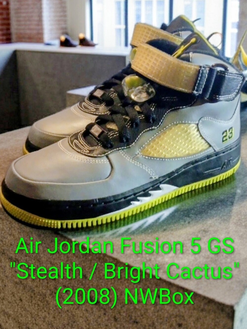 Air Jordan 5 Retro Fusion GS (2008) Rare (AJF 5) "Cactus" NWBox 5.5Y W7
